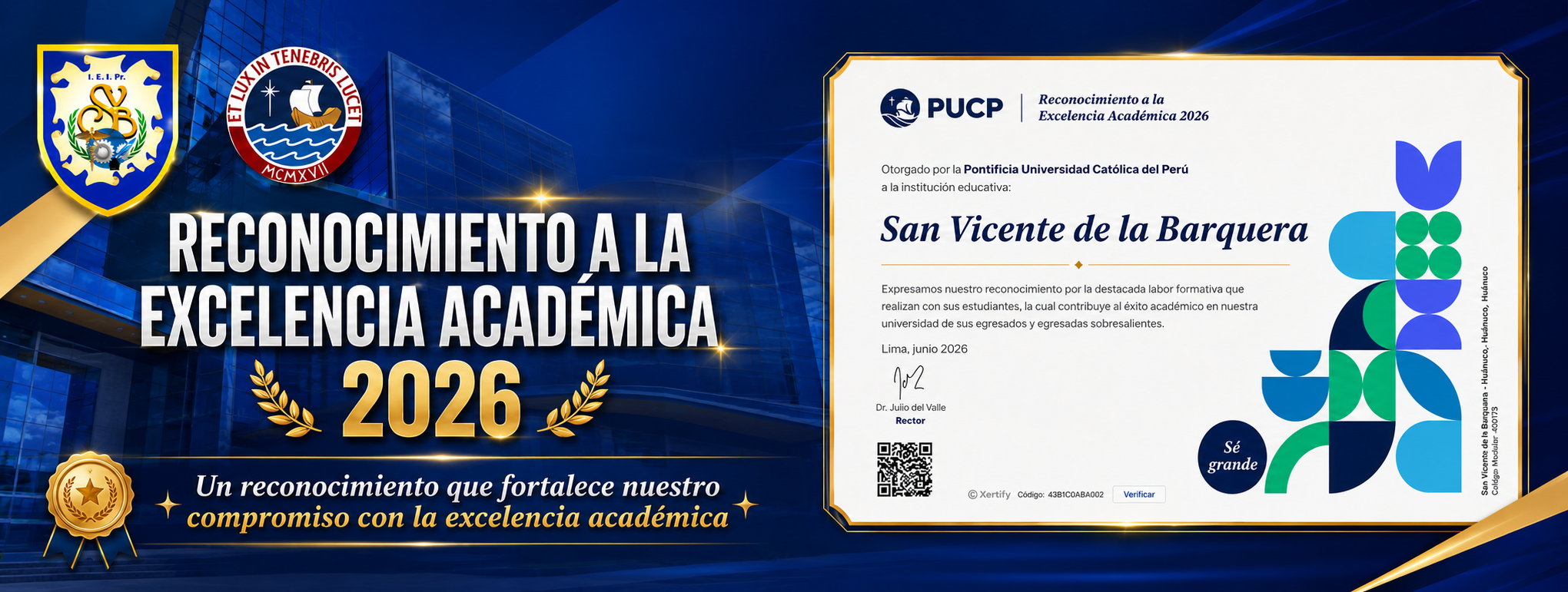 Reconocimiento a la excelencia academica 2026